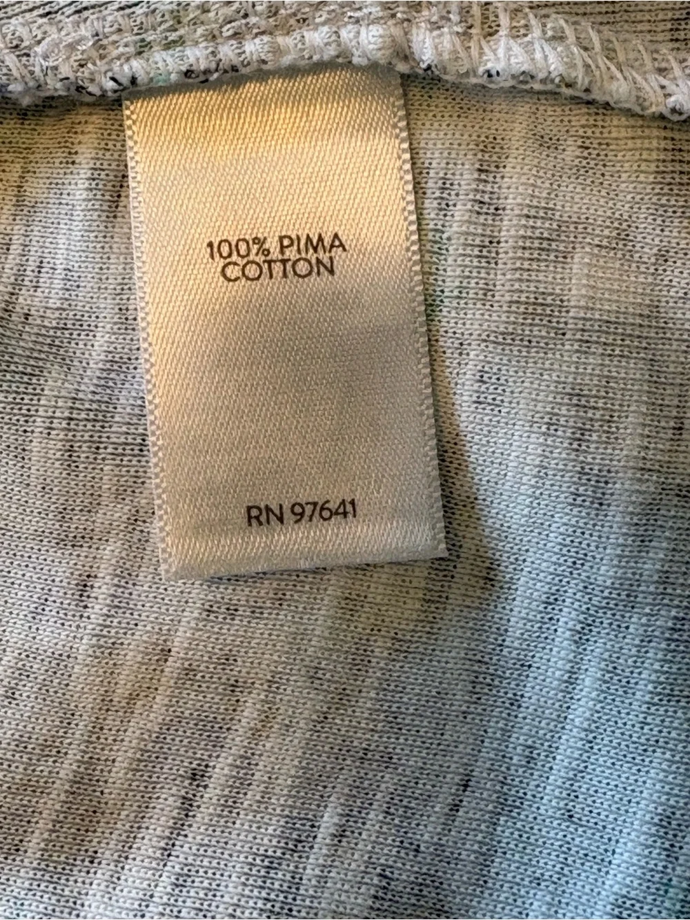 J. Jill Pima Slub Scoop Neck Side Slit Tee Size Large - Picture 8 of 9